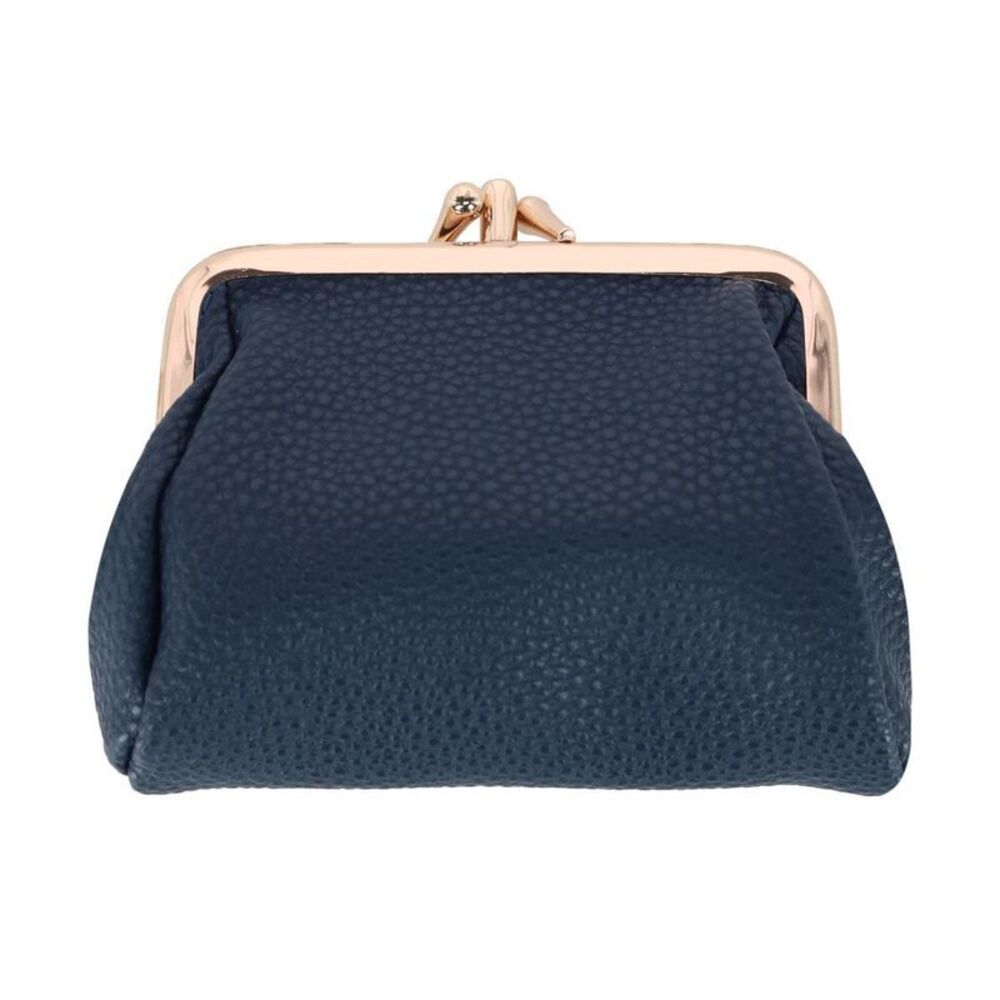 Julia Buxton Women's Premium Faux Leather Triple Frame Coin Purse Wallet